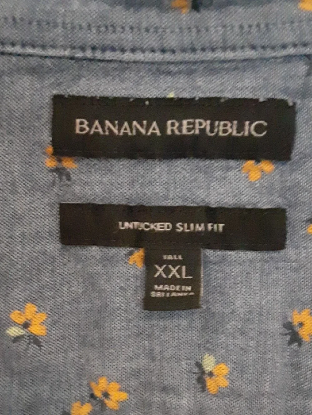 Banana Republic Blue Printed Lightweight Shirt